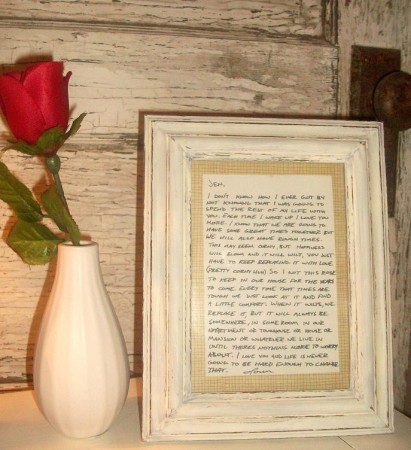 Image result for framed love letters